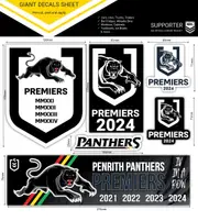 Penrith Panthers NRL 2024 Premiers Premiership Giant Decal Sheet