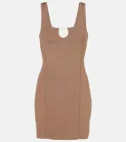 [Jacquemus] Jacquemus Sierra ribbed-knit minidress UK 6 black