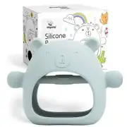 Chipchip Silicone Baby Teether, Bear Mitten Teething Toy, Light Green