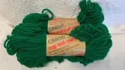 Caron Rug & Craft Yarn 2 Skeins #0032 Christmas Green New