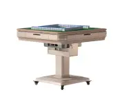 42 MM Chinese Style Folding Automatic Mahjong Table / Dining Table / 2 Sets 144 Tiles Champagne