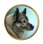 Norwegian Elkhound Dog Lapel Pin Badge