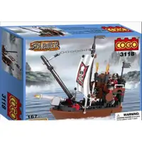 在飛比找松果購物優惠-COGO 樂高積木 海盜船 167片 海盜系列 可與LEGO