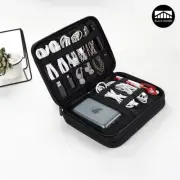 Large Waterproof Electronics Organizer - Double Layer Travel Cable Storage Bag