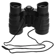 Toy Binoculars 4X30 Compact Foldable Binoculars Shockproof Black with Neck Strap