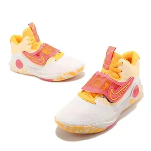 Nike 籃球鞋 KD Trey 5 X EP 白 橘 魔鬼氈 Durant 杜蘭特 氣墊 平民版 DJ7554-100