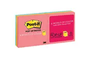 Post-It Pop-Up Notes For Dispenser 76x76mm Capetown Colours Pack 6 Pads