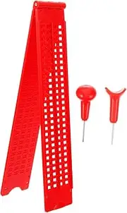 minkissy Braille Writing with Stylus 4 Rows 28 Red Blind Learning Tool Simple Design