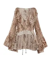 printed chiffon blouse IT40,IT42 Nude