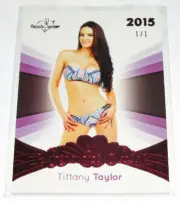 2015 Benchwarmer TIFFANY TAYLOR Signature #110 Red Foil #1/1 PLAYBOY True Blood