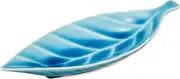 Setoyaki 027-0513 Plate, S, Efaze Kiln, Leaf, Turkey, Light Blue, Microwave, Dishwasher Safe, Made in Japan