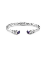 Samuel B. Silver 3.30 ct. tw. Amethyst Bangle Bracelet