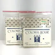 Vintage Colonial House Cross Stitch Fabric 14ct Country Border 2pks Dark Blue