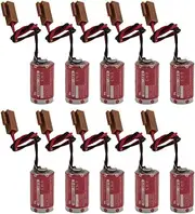 HOUYIBO 10PCS ER3 Lithium Battery 3.6V 1100mah Backup Battery Non Rechargeable with Plug Disposable for Monitor