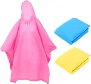 [SHERCHPRY] 3pcs Poncho Children Raincoat Rain Cape Cycling Rain Gear Camping Rain Cloak Clear Transparent Portable Rain Coat Riding Rain Coat Eva Accessories Travel Whole Body, Assorted