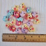 Flatback Embellishments - Elephants - Assorted Colors 25 Pieces