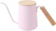 Qianly Gooseneck Kettle,Pour Over Coffee Kettle with Handle,Coffee Maker,Hand Drip Coffee Pot Tea Kettle for Cafe Restaurant Office, 350ml Pink