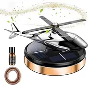 Solar Car Air Freshener | Rotating Helicopter Design Car Perfume Diffuser | Long-Lasting Natural Aromatherapy Oil Scent For Men & Women – Solar Powered Dashboard Decor