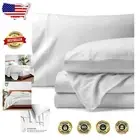 Eco-Friendly Organic Cotton Flannel Sheet Set - Full XL, Solid White, 4-Piece