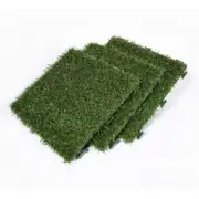 1 ft. Artificial Grass Interlocking Tiles 9-Pack Fast Draining Pet Friendly