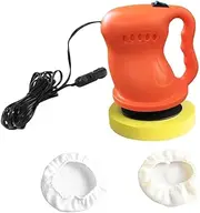 Car Polisher Kit Orange Waxing Polishing Machine with Ergonomic Skid Handle Heat Dissipation Vent Switching for Car Waxing and Polishing