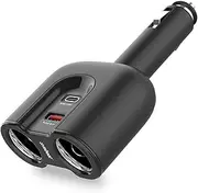mbeat Gorilla Power Dual Port USB C 3.0 Car Charger with Cigarette Lighter Socket Splitter