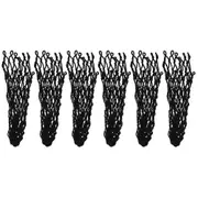 6PCS Billiards Net Hollow Thicker Stronger Out Pool Table Pocket Nets for Billiards Trainning black
