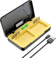 ENEGON EN-EL14 20W Dual Battery Storage Fast Charger, Compatible with Nikon D3100, D3200, D3300, D3400, D3500, D5100, D5200, D5300, D5500, D5600, Coolpix P7000, P7100,D LCD FLCD