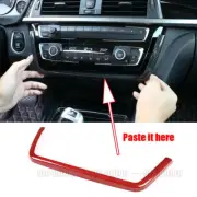 FOR BMW M3 M4 14-18 CONSOLE CD PANEL Frame U-Shape TRIM COVER RED CARBON FIBER (for: BMW)
