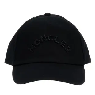 【MONCLER】春夏新款 刺繡英文名 棒球帽-黑色(ONE SIZE)