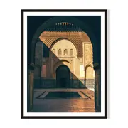 Moorish Arch Framed Printed Wall Art - Black