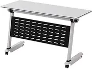 Foldable Conference Table Rectangular Conference Room Table Flip Top Mobile Training Table, Mobile Seminar Table with Caster Wheels, for Home or Office Ready to Unfold and Use(160 * 60cm/63 * 23.6in)