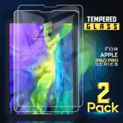 2X For iPad Pro 12.9 11 inch 3rd 4th 5th 6th Gen Tempered Glass Screen Protector