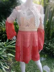 Thurley La Rumba mini flared sleeve dress Size 10 BNWT $799