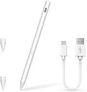 Stylus Pen for iPad, with Fast Charging& Palm Rejection, Work for 2018-2023 Apple iPad Pro 11&12.9 inch,iPad Air 3/4/5, iPad Mini 5/6, iPad 6/7/8/9/10, White