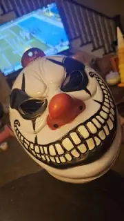 Halloween Clown Scary Plastic Face Mask Backless with Stretchy string Huge Lot!