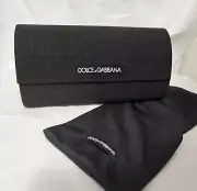 Dolce & Gabbana Black Hard Box Magnetic Sunglasses Clutch w/Soft Case