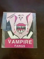 Vintage 1970s Halloween Hauntingly Funny Vampire Fangs Teeth NEW Monster Horror