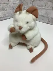 Folkmanis Mouse Hand Puppet White Rat Plush Animal 7” Full Body Soft Toy