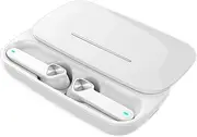 Zenly Bluetooth 5.0 Earphone Touch Control Auto Pairing Portable TWS Headset Half in-Ear Volume Adjust Earbud Type-C Charge Case (Color : White)