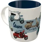 Nostalgic Art Vespa Model Chart 330ml Ceramic Mug Office Tea/Coffee Drink Cup