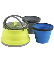 Sea to Summit X-Set 11 - 1.3L X-Pot Collapsible Kettle, 2 X-Mugs - Lime - Stora