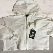 Art Class NWT Girls White Long Sleeve Zippered Hoodie -Size S (6/6X)