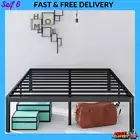 Zinus Van Queen Bed Frame-40cm Metal Bed Base-Bedroom Furniture-Black