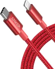 Anker New Nylon USB C to Lightning Cable[Apple MFi Certified](1.8m, Red)