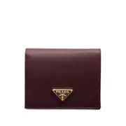 [Prada] Prada Small Saffiano Leather Wallet ONE SIZE RED