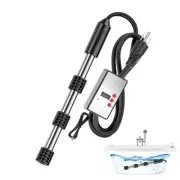 2000w Immersion Water Heater with Thermostat Temperature Control Black-2000w