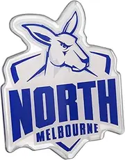 Fan Emblems AFL North Melbourne Kangaroos Lensed Chrome Supporter Logo Decal