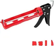 Ubrvhrt Drip-free Caulking Gun Ratchet Rod Silicone Gun Sealant Dispenser Joint Grouting Gun 15:1 Thrust Ratio Labor-Saving Lightweight Nylon Frame Cartridge Gun for 10oz/300ml Standard Caulk Tubes