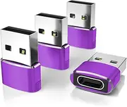 Elebase USB to USB C Adapter 4 Pack,Type C Female to USB A Male Charger Connector for Apple Watch 10,iPhone 16 15 Plus Pro Max,iPad 8 8th 9 9th 10th Air 4th 5 5th Mini 6 6th,Samsung Galaxy S24 S23 S22